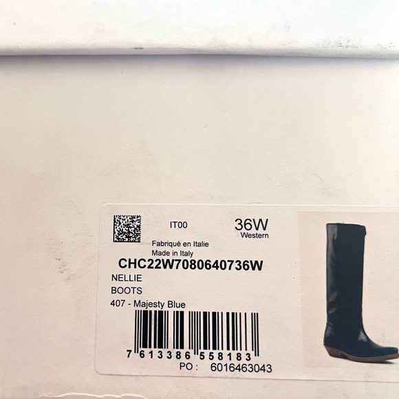 CHLOÉ Nellie Tall Western Majestic Blue Boots Women Sz. 6 US/EU 36 $1550 Retail - Picture 12 of 15